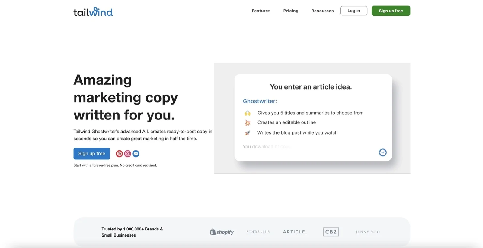 Tailwind Ghostwriter